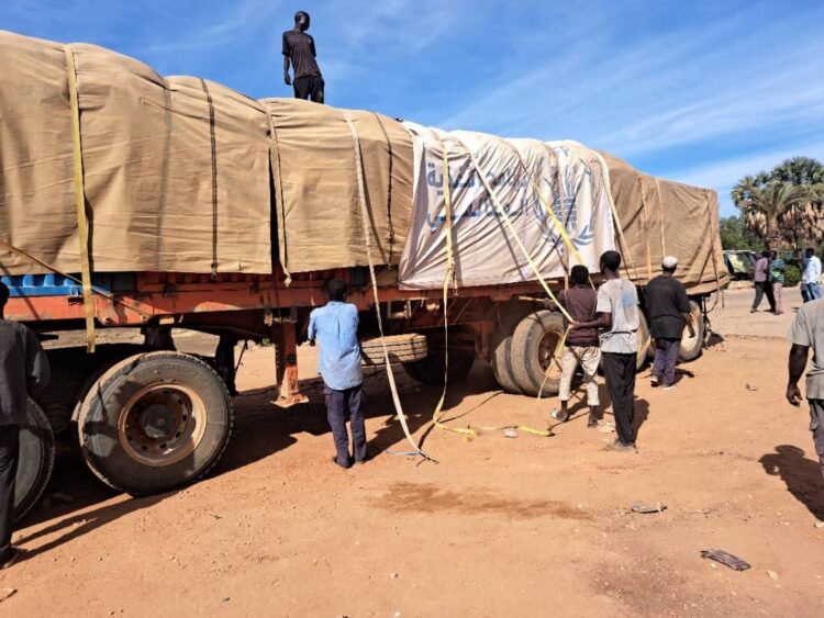 28 شاحنة مساعدات تصل جنوب الخرطوم  نسقهتها غرف طؤاري الخرطوم ومنظمة الغذاء العالمي واليونسيف